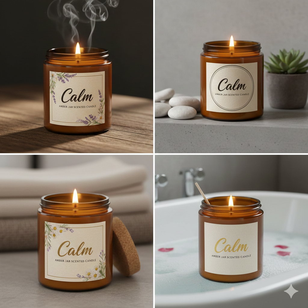 Amber Jar, Soy Wax, 130g